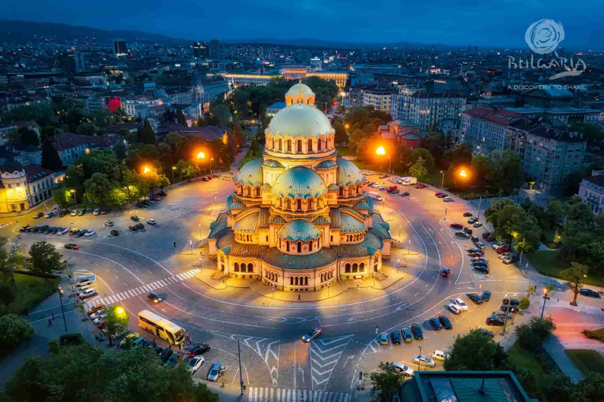 Majestic Cathedral of St. Aleksandyr Nevski in Sofia, Bulgaria, a symbol of faith and cultural heritage.